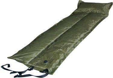 Trailblazer Self-Inflatable Foldable Air Mattress With Pillow - OLIVE GREEN - Outdoorium
