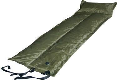 Trailblazer Self - Inflatable Foldable Air Mattress With Pillow - OLIVE GREEN - Outdoorium