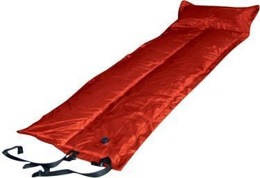 Trailblazer Self - Inflatable Foldable Air Mattress With Pillow - RED - Outdoorium