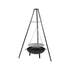 Tripod Garden Fire Pit BBQ Barbecue Cast Iron & Steel Fire Pit Bowl Round - Outdoorium