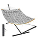 Two Person Hammock with Stand Included, Double Hammock with Curved Spreader Bar and Detachable Pillow and Portable Carrying Bag, Perfect for Outdoor Freestanding Hammock, 480lb Capacity | Outdoor Recreation > Camping > Tents