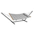 Two Person Hammock with Stand Included Heavy Duty 480lb Capacity, Double Hammock with 12 FT Steel Stand and Portable Carrying Bag and Pillow, Freestanding Hammock for Outdoor Patio Yard Beach | Outdoorium