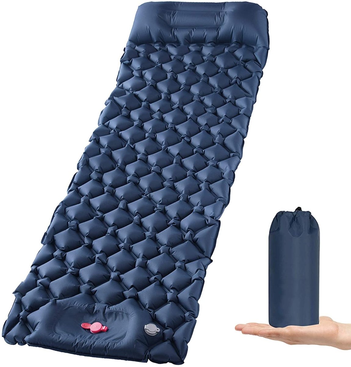 Ultralight Inflatable Camping Sleeping Pad with Pillow for Travelling and Hiking - Outdoorium