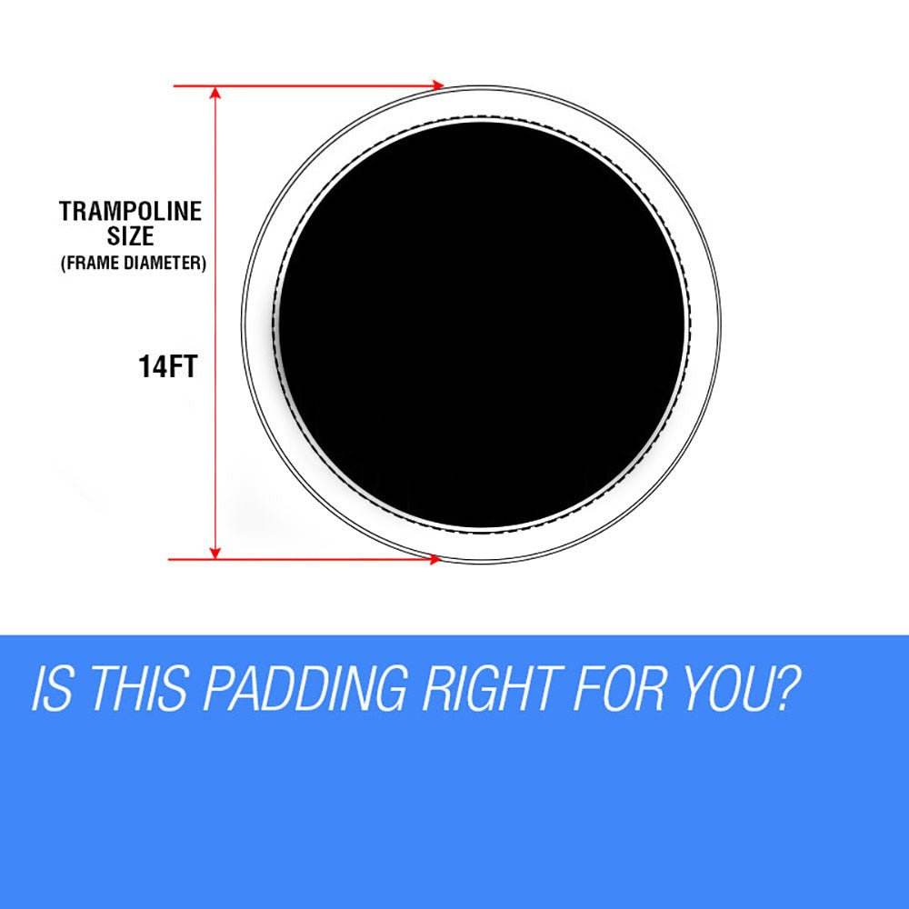 UP-SHOT 14ft Replacement Trampoline Pad Padding Springs Outdoor Safety Round - Outdoorium