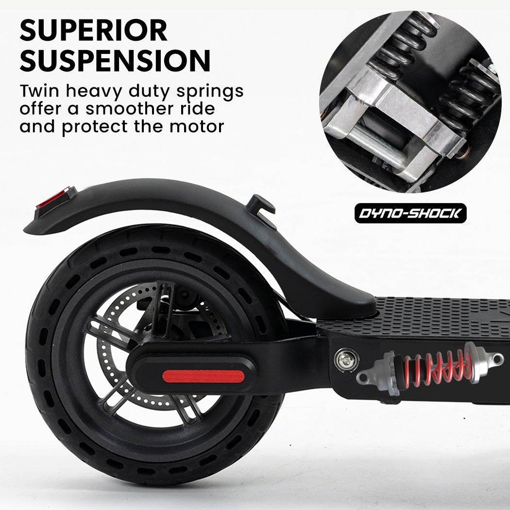VALK 400W Electric Scooter, 37V Folding E- Scooter with Suspension, for Adults, Synergy 5 MkII Black - Outdoorium