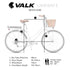 Valk Laneway 5 Vintage Electric Bike, Torque Sensor equipped eBike, Medium, White - Outdoorium