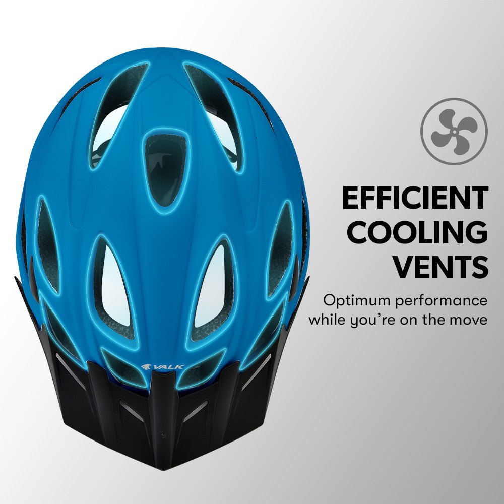 VALK Mountain Bike Helmet Large 58 - 61cm Bicycle MTB Cycling Safety Accessories - Outdoorium