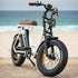 VALK Nomad Electric Fat Tyre Bike, 350W, 32km/hr, Throttle ebike, Disc Brakes, Step - Through Alloy, Shimano 7 spd, 20x4" Kenda Tyres, Suspension, White - Outdoorium