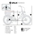 VALK Nomad Electric Fat Tyre Bike, 500W, 45km/hr, Throttle ebike, 20x4" Kenda Tyres, Shimano 7 spd, Suspension, Black - Outdoorium