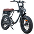 VALK Nomad Electric Fat Tyre Bike, 500W, 45km/hr, Throttle ebike, 20x4" Kenda Tyres, Shimano 7 spd, Suspension, Black - Outdoorium