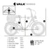 VALK Nomad Electric Fat Tyre Bike, 500W, 45km/hr, Throttle ebike, Disc Brakes, Shimano 7 spd, 20x4" Kenda Tyres, Suspension, Black - Outdoorium