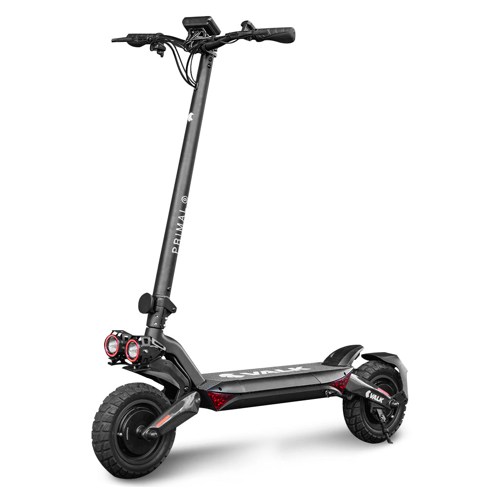 VALK Primal 9 Dual Motor 1600W Extreme Hill Climbing e - Scooter Electric, Black - Outdoorium