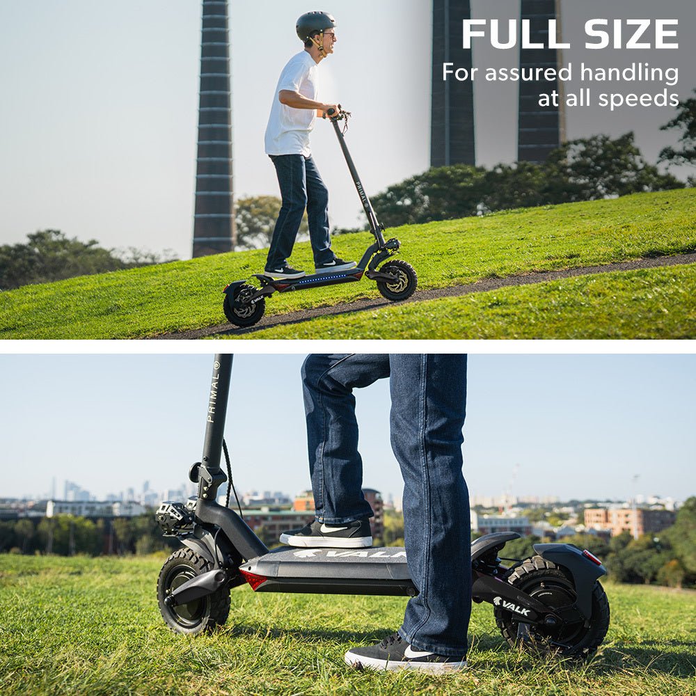 VALK Primal 9 Dual Motor 1600W Extreme Hill Climbing e - Scooter Electric, Black - Outdoorium