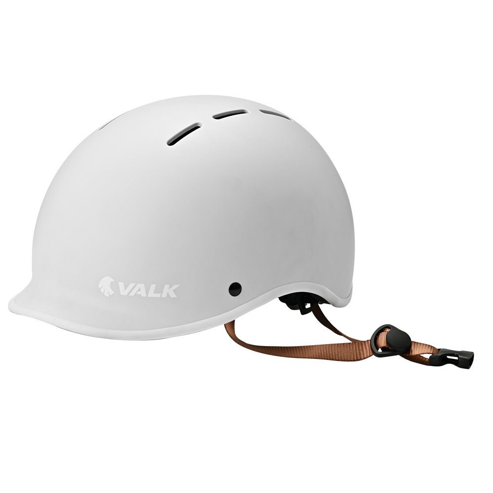 Valk Retro Bike Helmet, 56 - 61cm S, M, L Universal Dial Fit System, Arctic White - Outdoorium