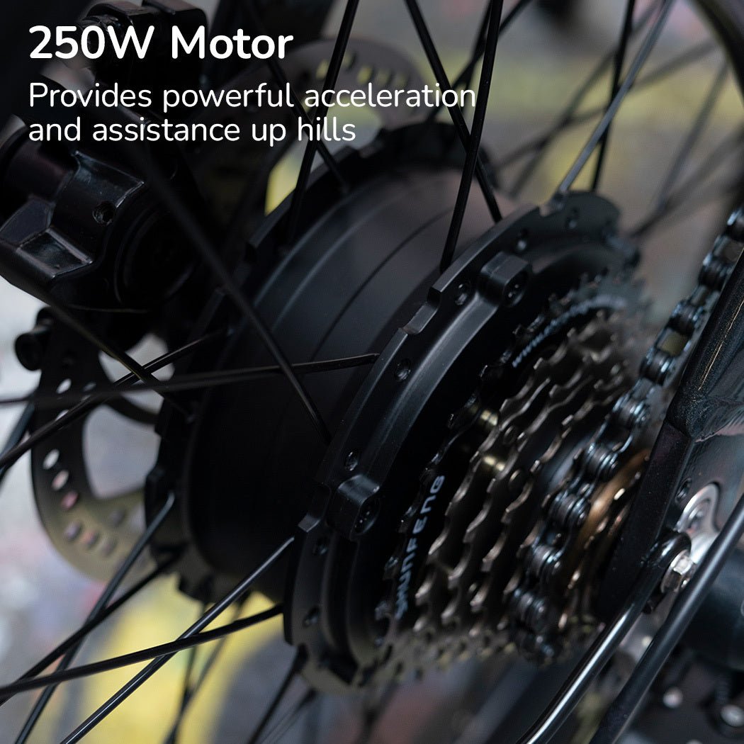 VALK Shuttle 5 Electric Folding Bike, Gen II, 20" Tyres, Shimano 7 - Speed, Dark Grey | Outdoorium