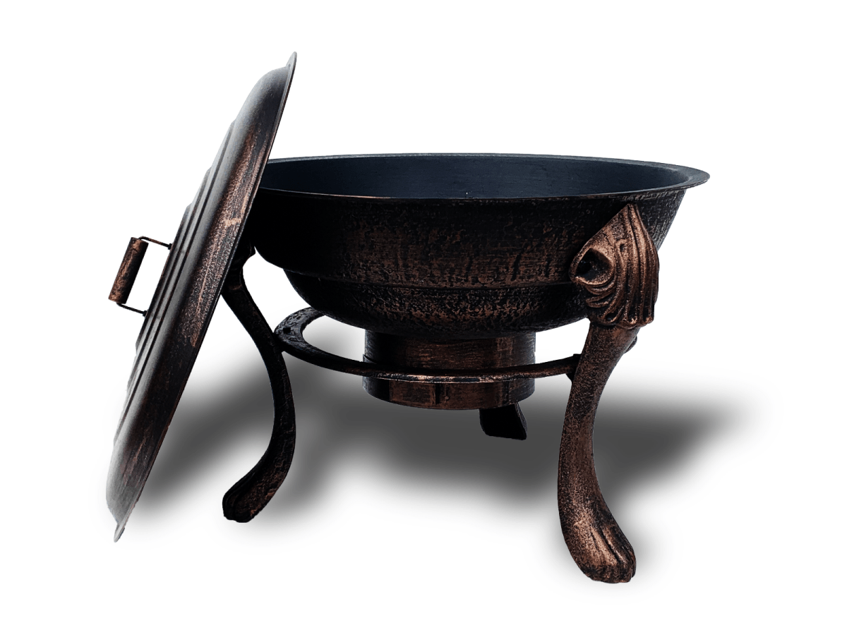 Vesuvius BBQ Fire Pit with Lid and Grill - 65cm | Outdoorium
