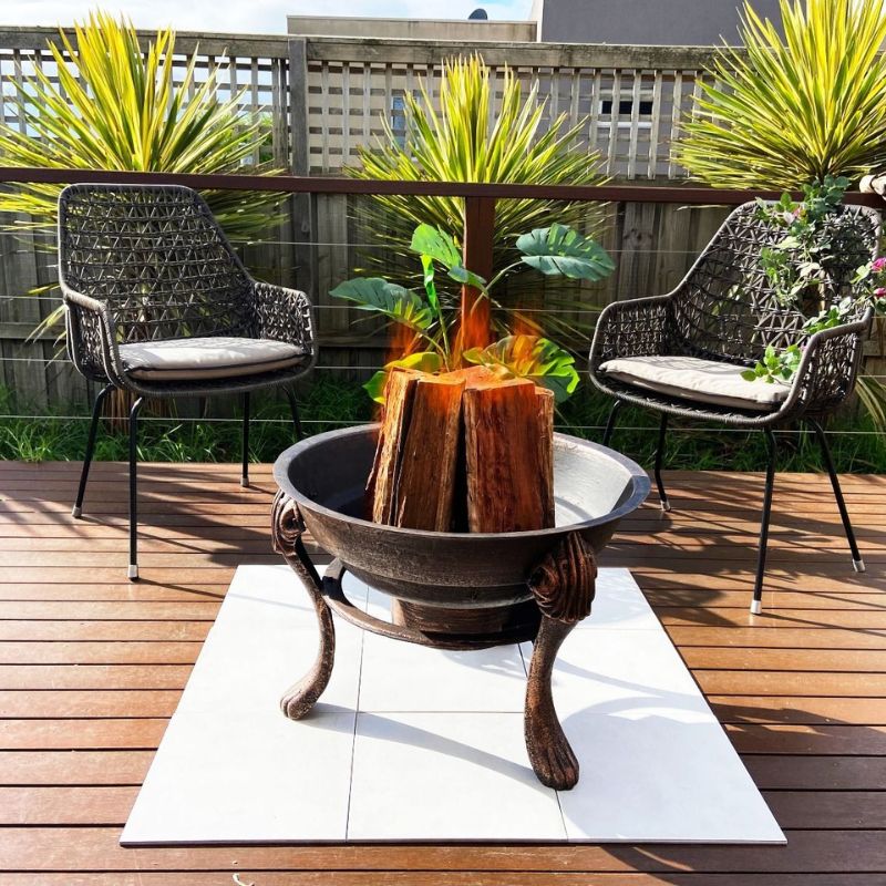 Vesuvius BBQ Fire Pit with Lid and Grill - 65cm | Outdoorium