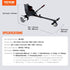 VEVOR Hoverboard Seat Attachment, Compatible with All 16.5cm20.3cm21.6cm25.4 Hoverboards,Grips Control,Adjustable Frame Length and 99.8 kg Load Capacity,Hover Board Go Karts Accessory,for Kids Adults | Outdoorium