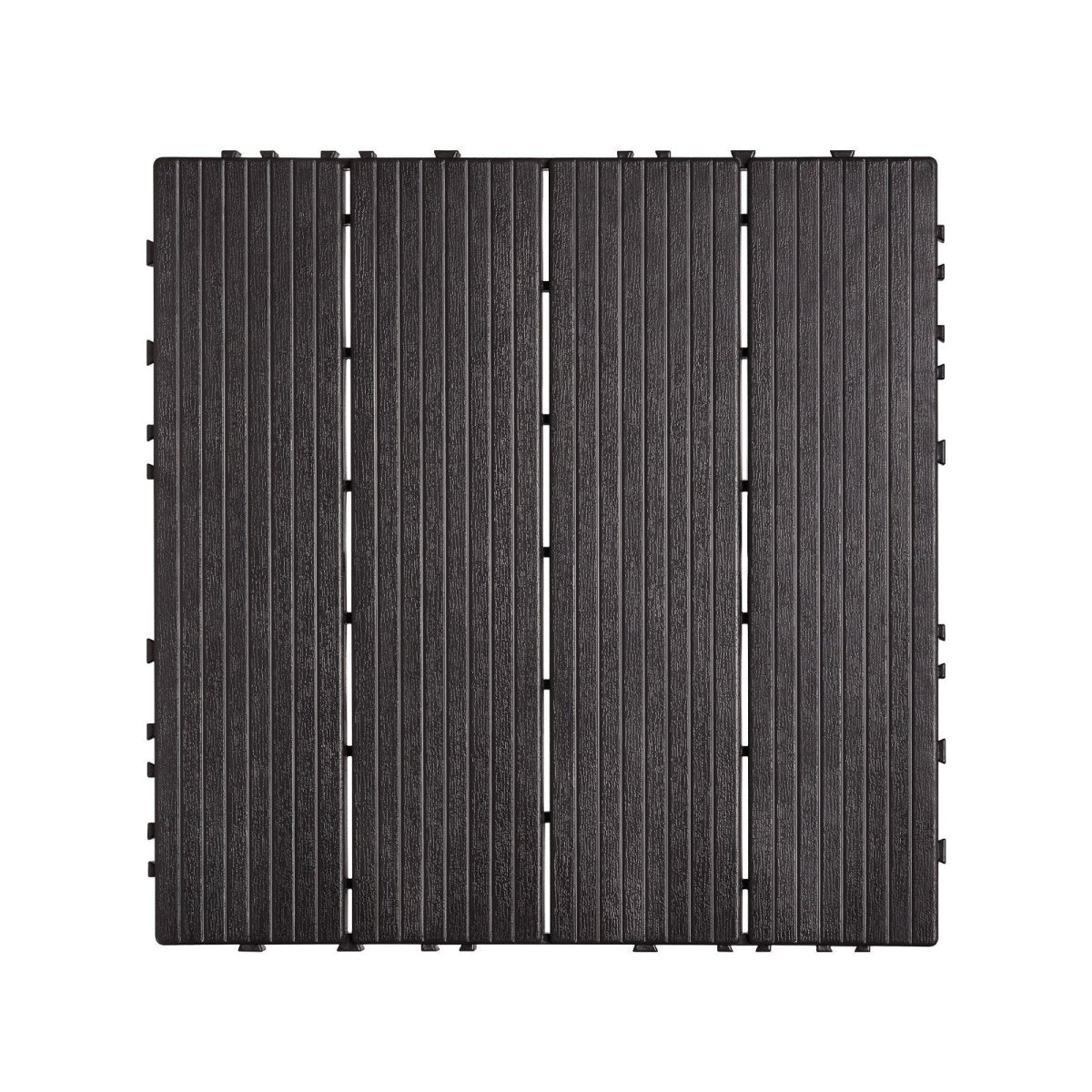 VEVOR Interlocking Deck Tiles, 36 Pack,11.6"x11.6" 36 sq. ft Plastic Waterproof Outdoor Flooring All Weather Use, Patio Floor Decking Covering Tiles for Porch Poolside Balcony Backyard, Dark Brown | Pet Care > Dog Supplies > Dog Playpens & Gates