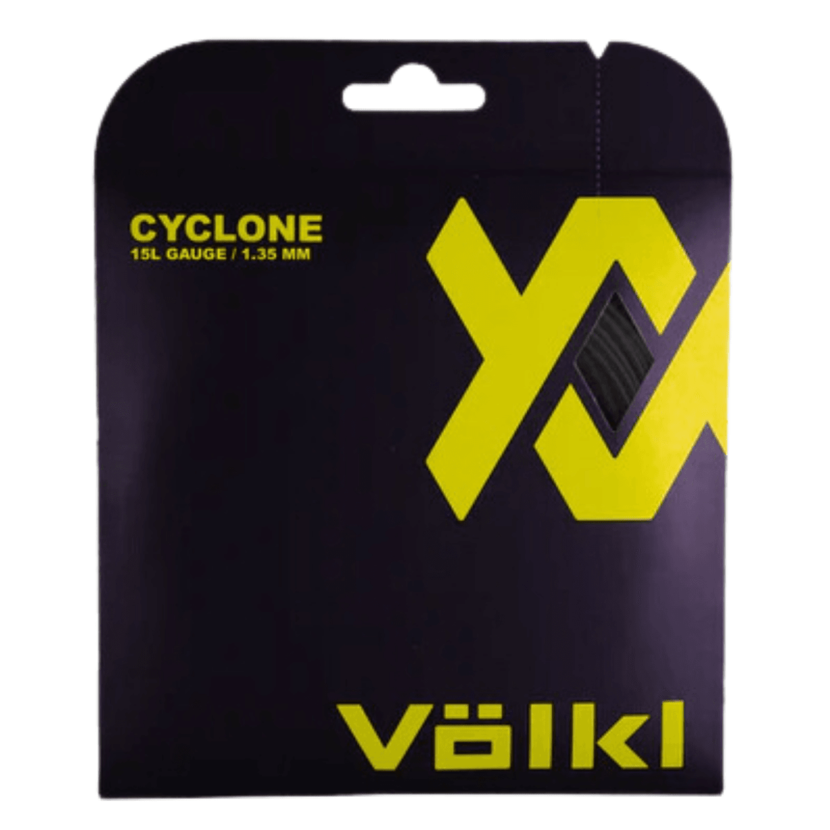 Volkl Cyclone Black 15L Gauge Tennis String 1.35mm (12 M Set) | Outdoorium