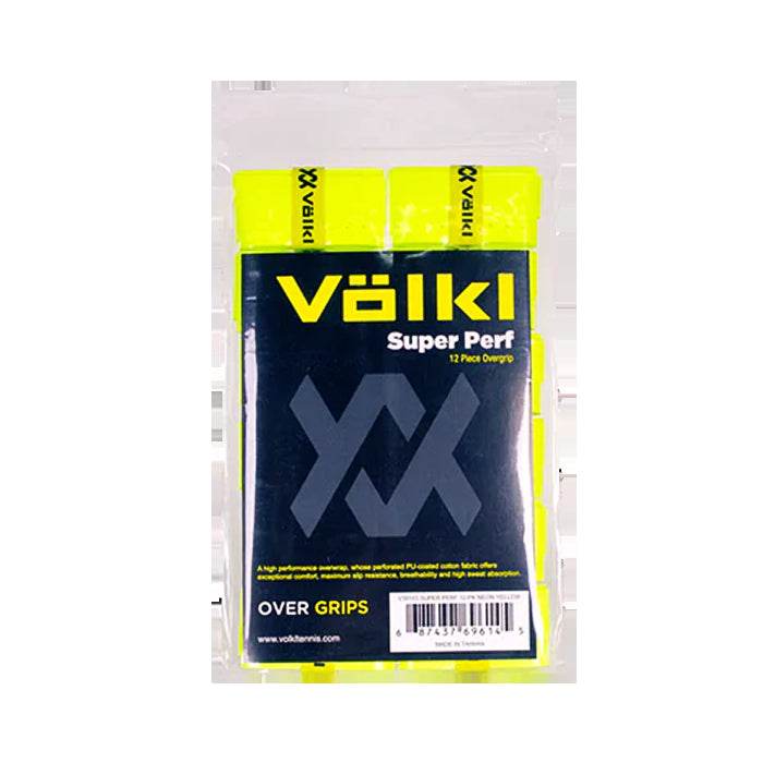 Volkl Super Perf 12 Pack Over Grips Tennis Bulk - Neon Yellow | Outdoorium