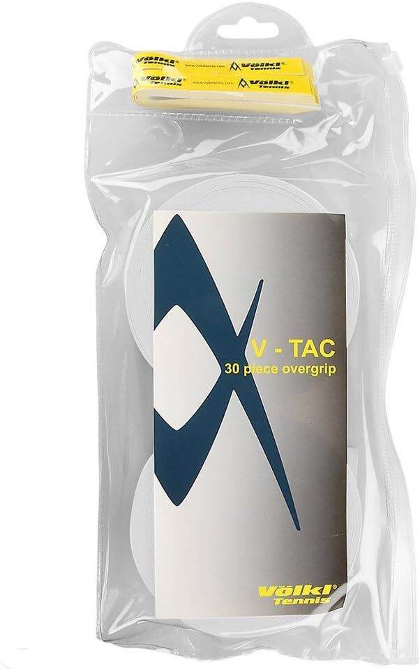 Volkl V - Tac Overgrips Bulk Tennis Badminton Squash Over Grip - White (30 Pack) | Outdoorium