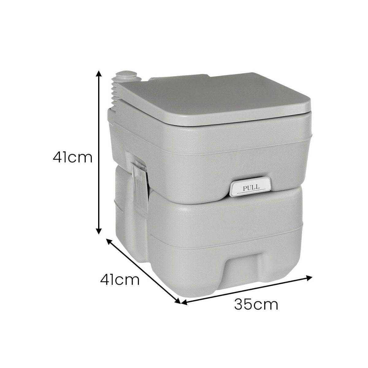 Wallaroo 20l Camping Portable Toilet Press Flush Pump - Outdoorium