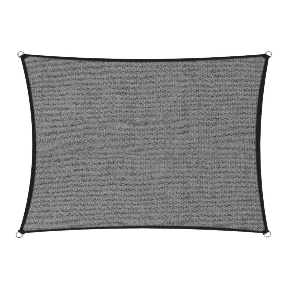 Wallaroo 280gsm Outdoor Sun Shade Sail Canopy Grey - 5m X 7m - Outdoorium