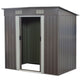 Wallaroo 4ft x 8ft Garden Shed with Base Flat Roof Outdoor Storage - Grey | Home & Garden > Storage