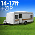 Wallaroo Caravan Cover With Side Zip Campervan 14 - 17 ft | Outdoorium