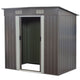 Wallaroo Garden Shed Flat 4ft x 6ft Outdoor Storage Shelter - Grey | Home & Garden > Storage