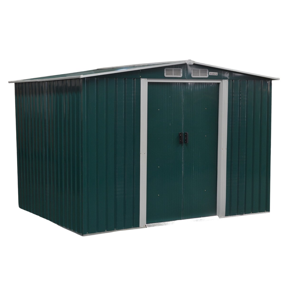 Wallaroo Garden Shed Spire Roof 8x8ft - Green - Outdoorium