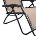 Wallaroo Zero Gravity Reclining Deck Lounge Sun Beach Chair Outdoor Folding Camping - Beige - Outdoorium