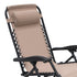 Wallaroo Zero Gravity Reclining Deck Lounge Sun Beach Chair Outdoor Folding Camping - Beige - Outdoorium