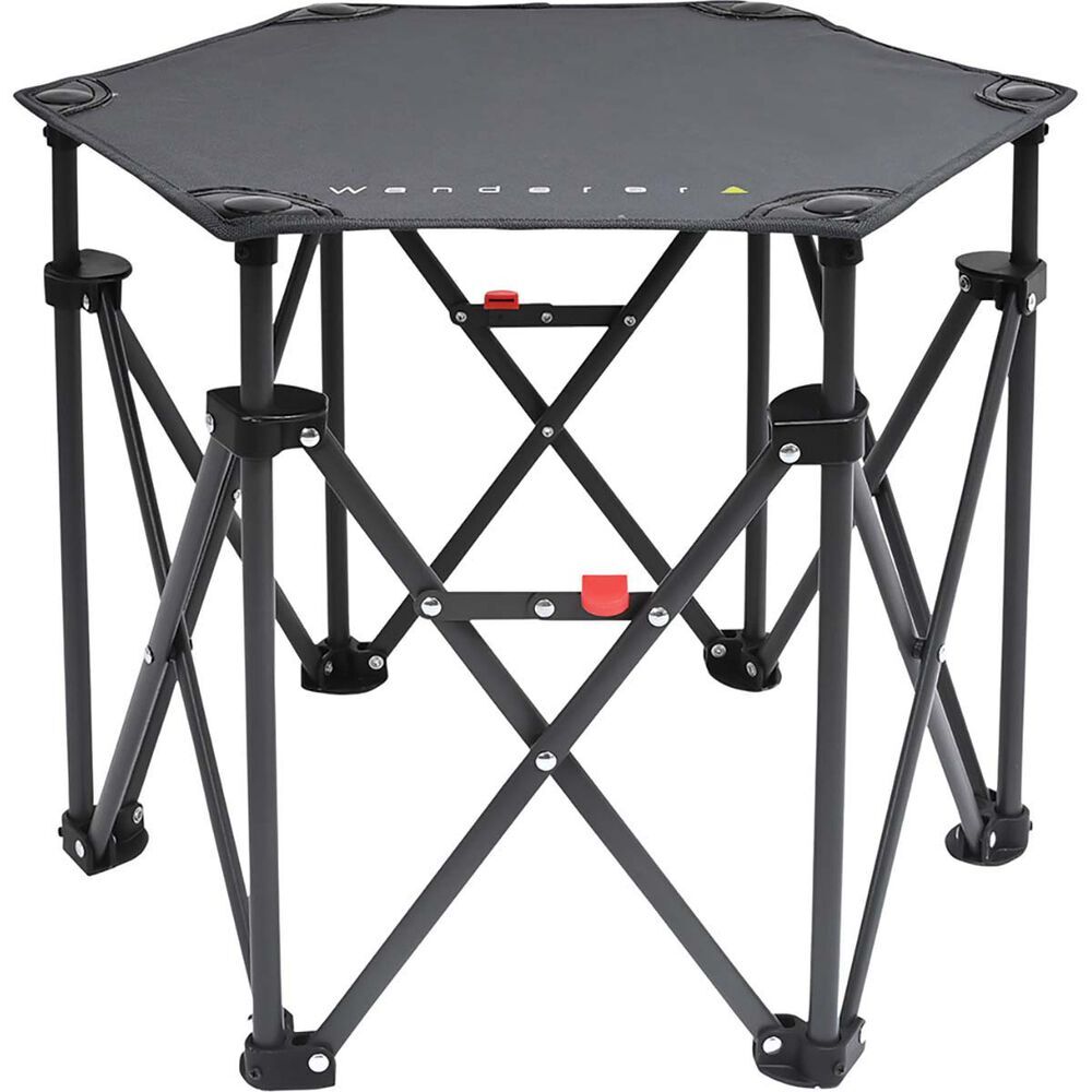 Wanderer Hex Small Quad Foldable Table Camping Fishing Outdoors - Outdoorium