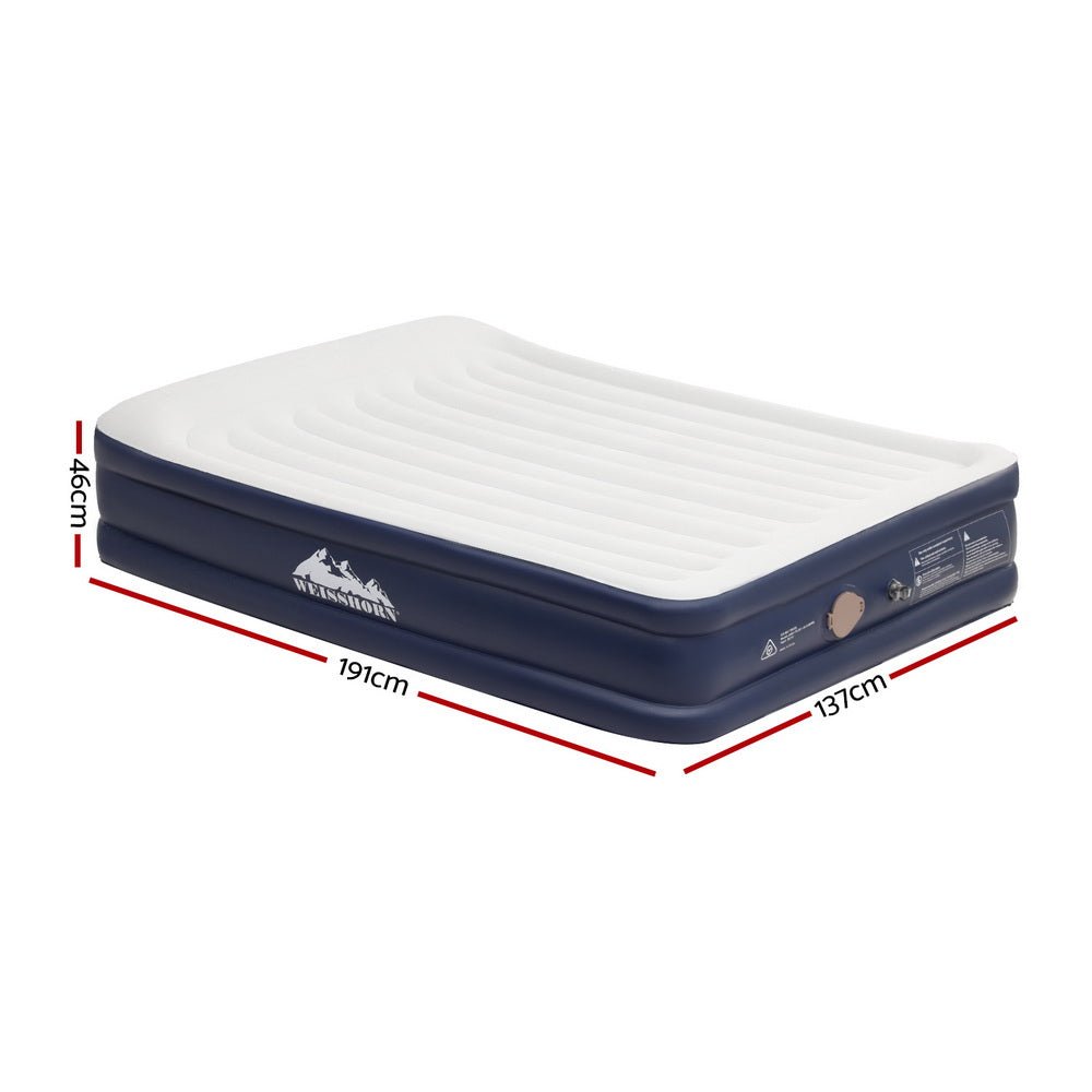 Weisshorn Air Mattress Double Inflatable Bed 46cm Air bed - Outdoorium