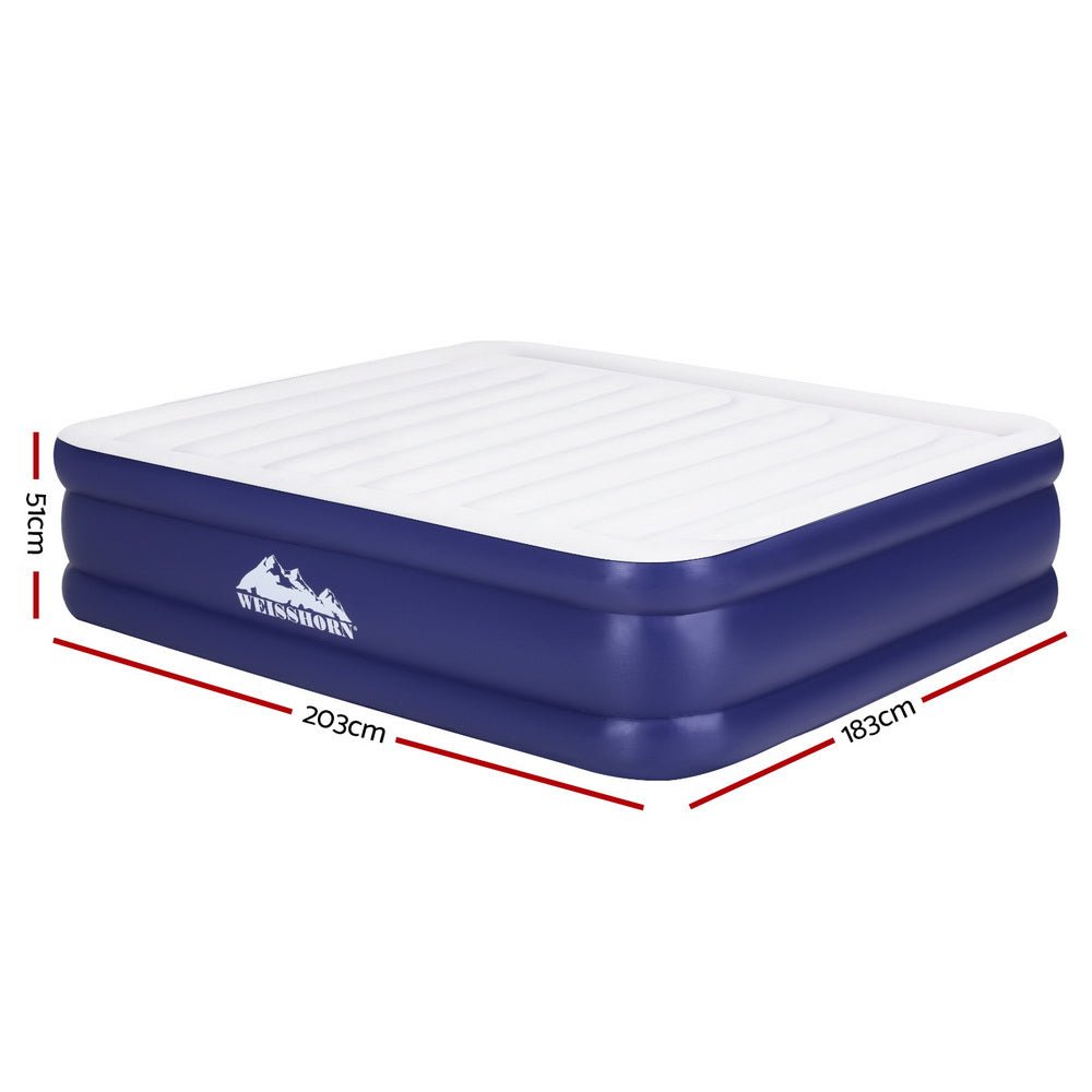 Weisshorn Air Mattress King Inflatable Bed Air bed 51cm - Outdoorium