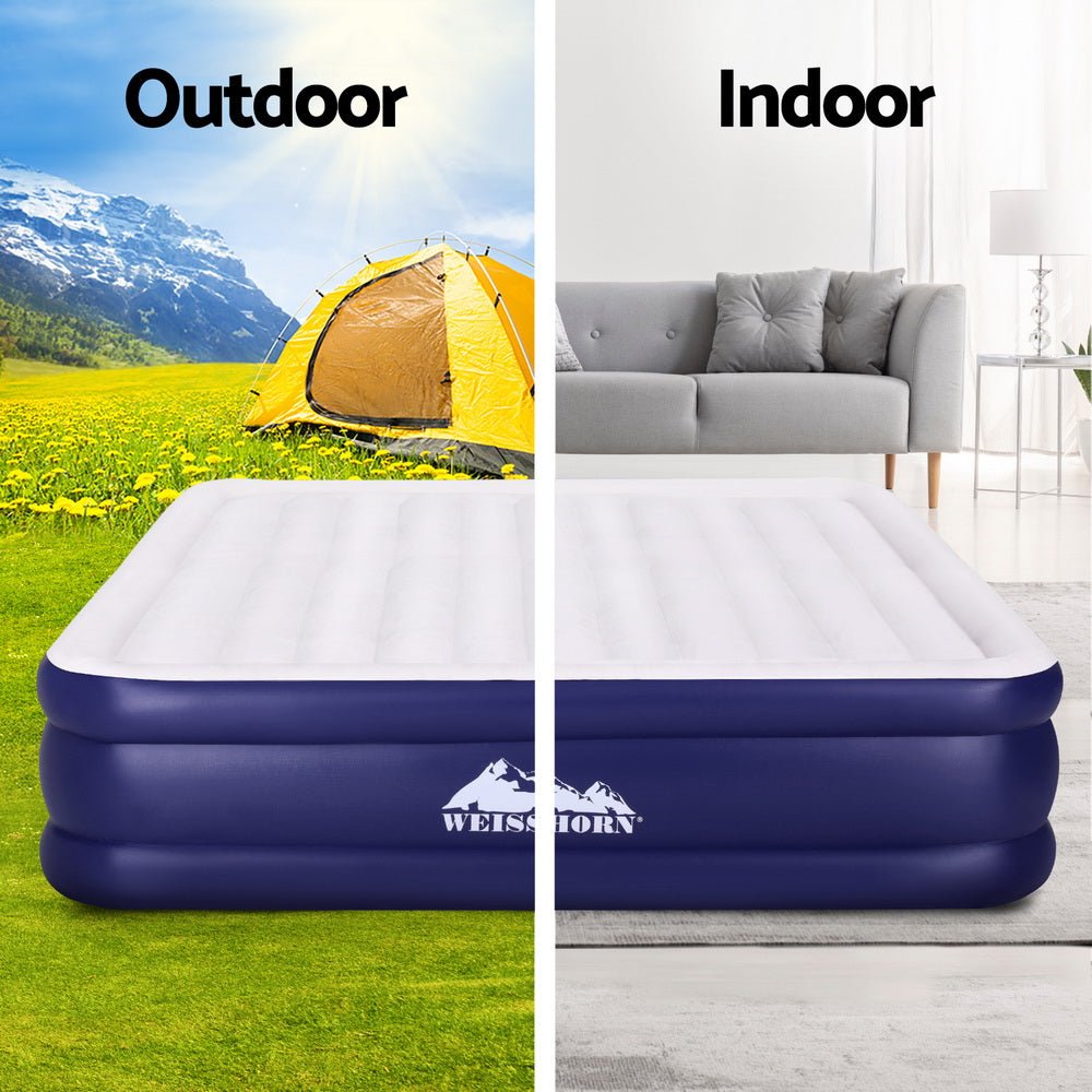 Weisshorn Air Mattress King Inflatable Bed Air bed 51cm - Outdoorium