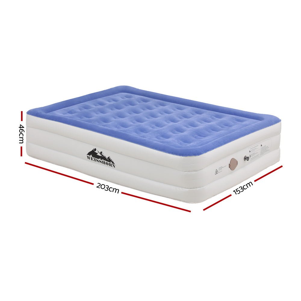 Weisshorn Air Mattress Queen Inflatable Bed 46cm Air bed Cube - Outdoorium