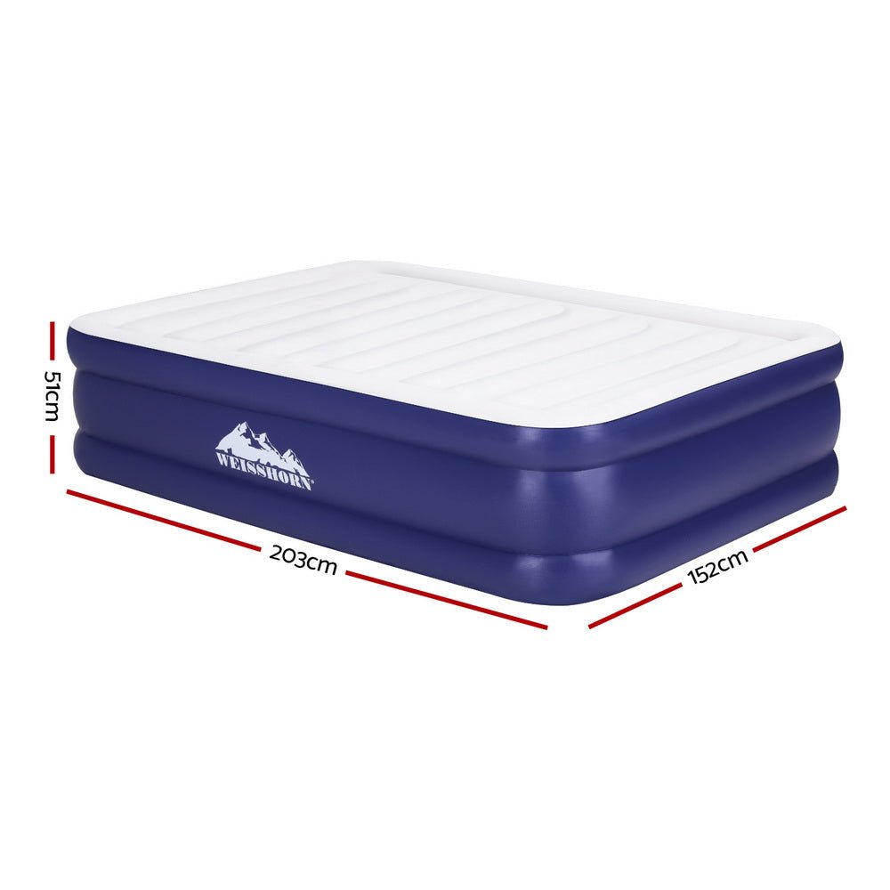 Weisshorn Air Mattress Queen Inflatable Bed Air bed 51cm - Outdoorium