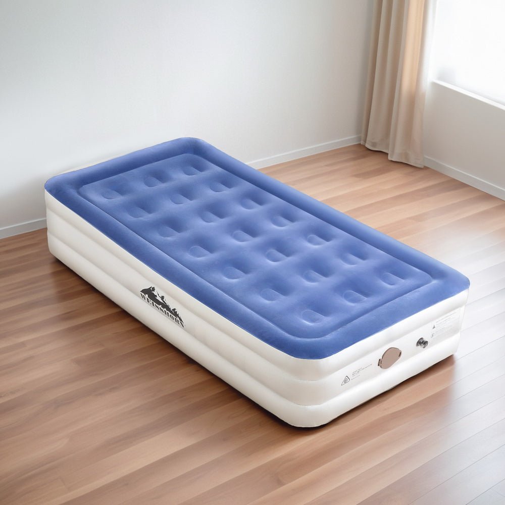 Weisshorn Air Mattress Single Inflatable Bed 46cm Cube Airbed - Outdoorium