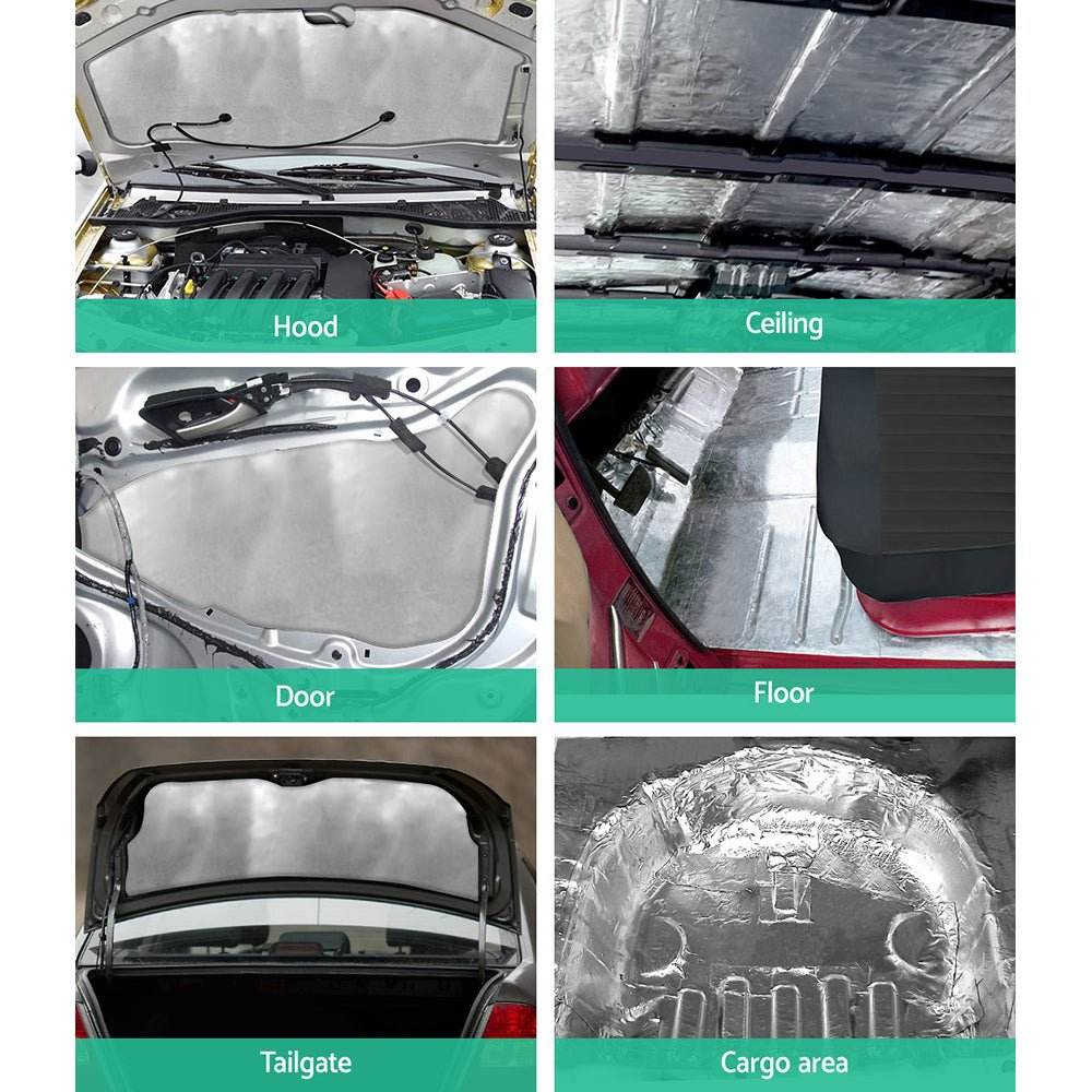 Weisshorn Butyl Car Sound Deadener Deadening Insulation Material with Application Roller 32CM X 50CM X 24pcs | Outdoorium
