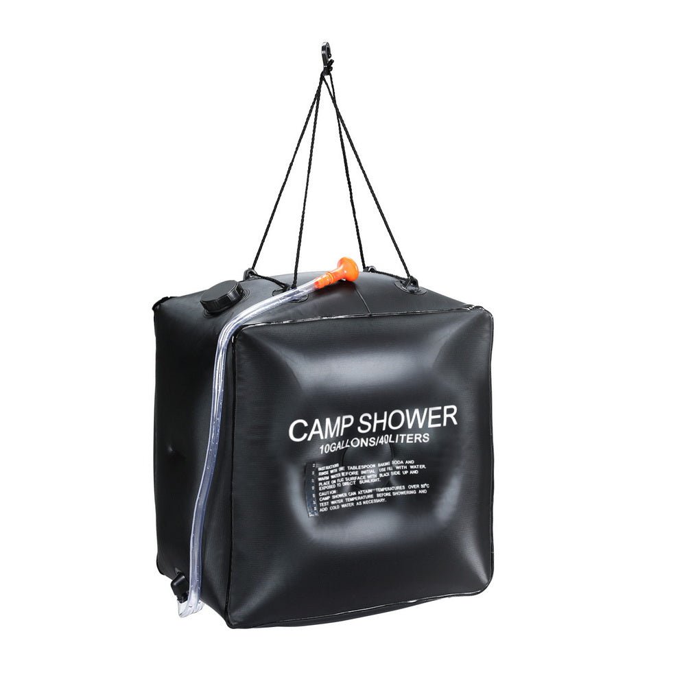 Weisshorn Camping Shower Bag 40L Black - Outdoorium