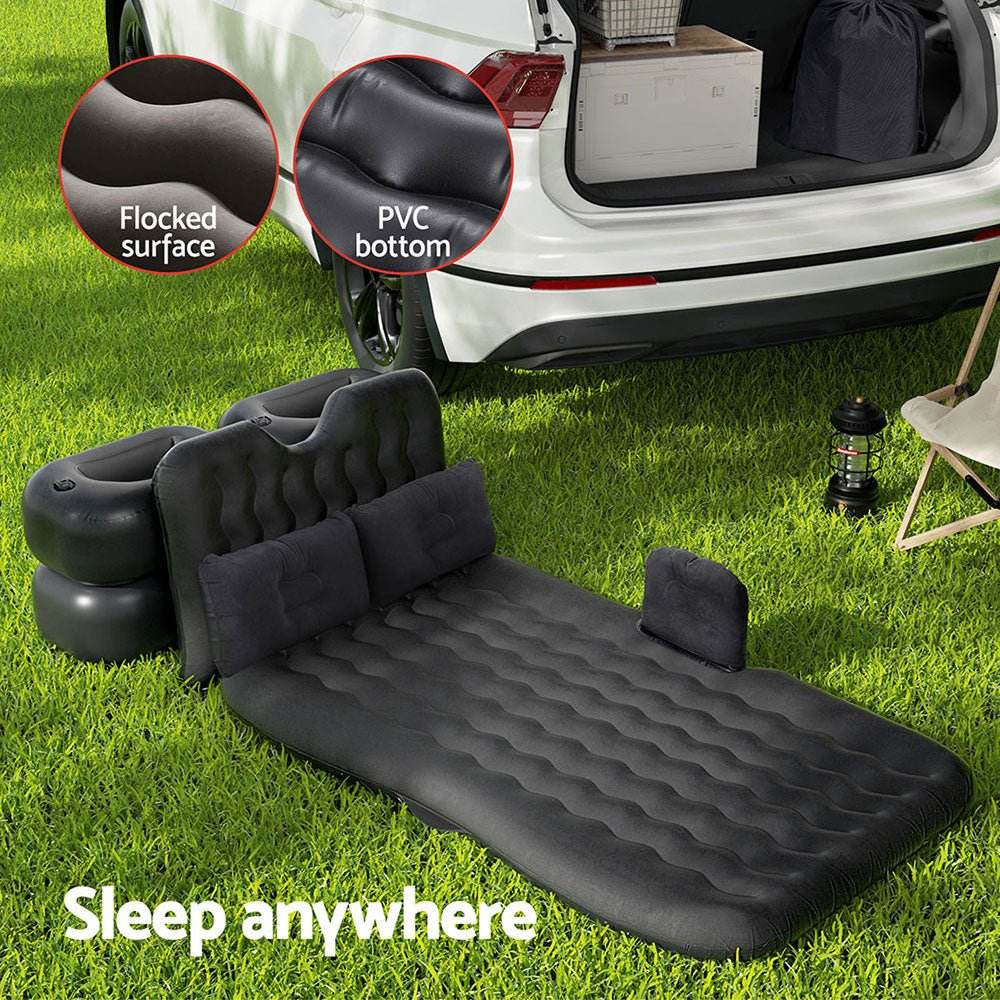 Weisshorn Car Mattress 176x80 Inflatable SUV Back Seat Camping Bed Charcoal | Outdoorium