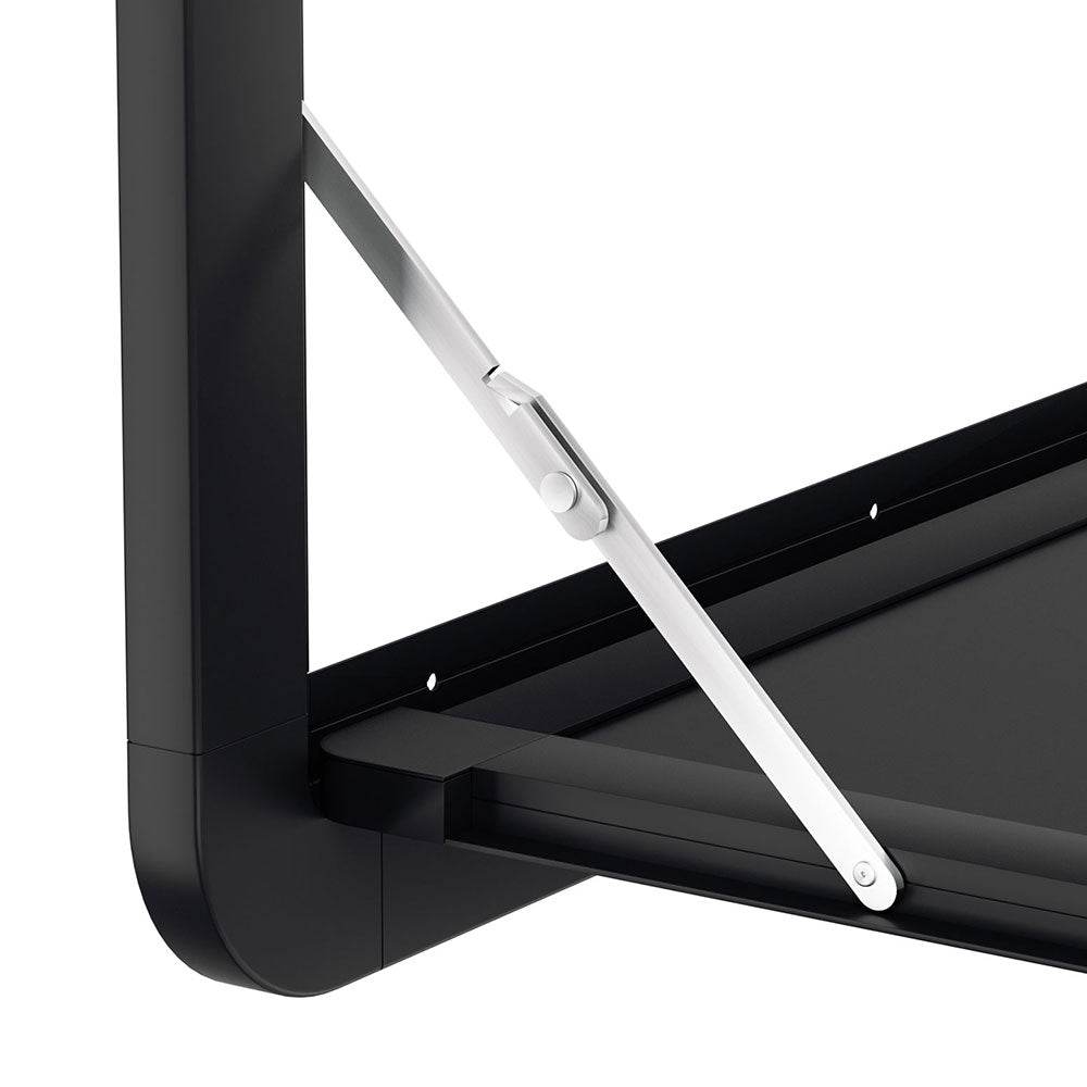 Weisshorn Caravan Table 800 x 450mm Folding Lockable Black - Outdoorium