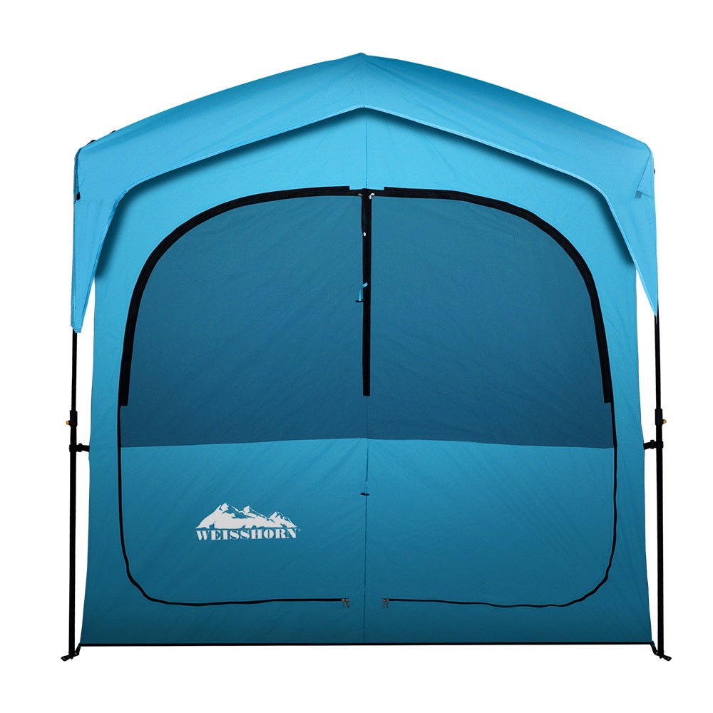 Weisshorn Double Camping Shower Toilet Tent Outdoor Fast Set Up Change Room - Outdoorium