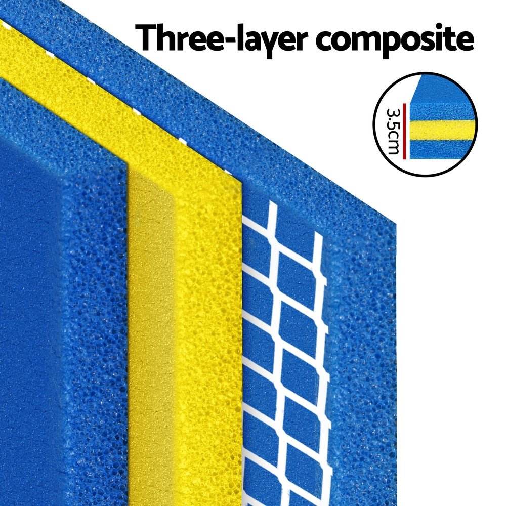 Weisshorn Floating Water Mat 55x180cm Foam Pad Swimming Pool Platform Blue - Outdoorium