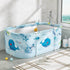 Weisshorn Foldable Bathtub PVC Spa Bucket Inflatable Cushion 114x62cm Blue - Outdoorium