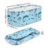 Weisshorn Foldable Bathtub PVC Spa Bucket Inflatable Cushion 114x62cm Blue | Outdoorium
