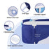 Weisshorn Foldable Bathtub PVC Spa Bucket Inflatable Cushion 114x62cm Navy Blue | Outdoorium